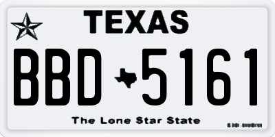 TX license plate BBD5161