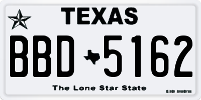 TX license plate BBD5162