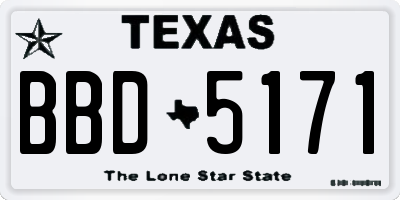 TX license plate BBD5171