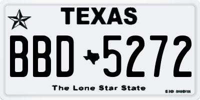 TX license plate BBD5272