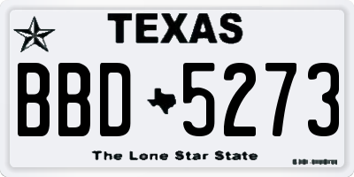 TX license plate BBD5273