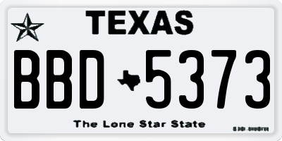 TX license plate BBD5373