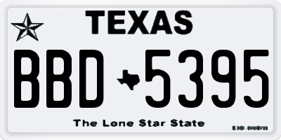 TX license plate BBD5395