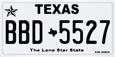 TX license plate BBD5527