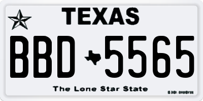 TX license plate BBD5565