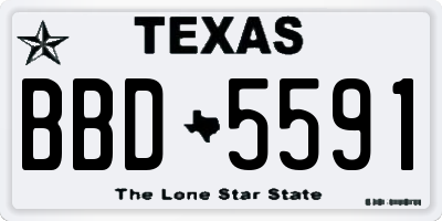 TX license plate BBD5591