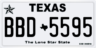 TX license plate BBD5595