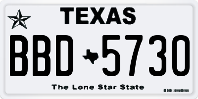 TX license plate BBD5730