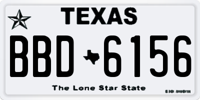 TX license plate BBD6156