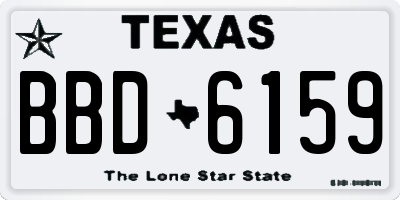 TX license plate BBD6159