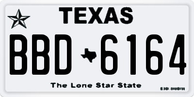 TX license plate BBD6164