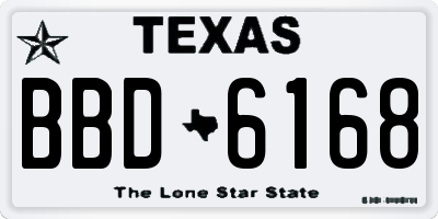 TX license plate BBD6168