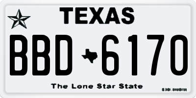 TX license plate BBD6170