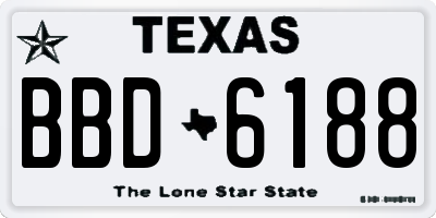 TX license plate BBD6188