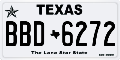 TX license plate BBD6272