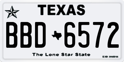 TX license plate BBD6572