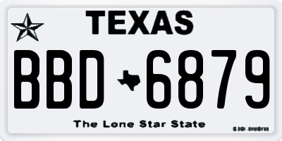 TX license plate BBD6879