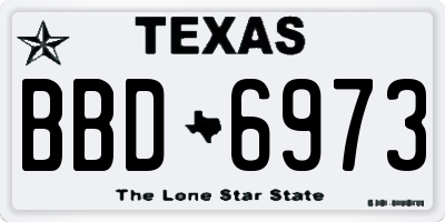 TX license plate BBD6973