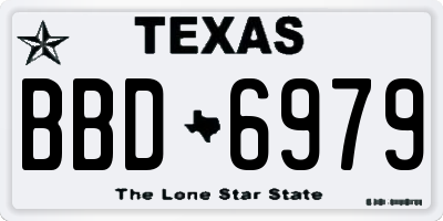 TX license plate BBD6979