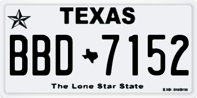 TX license plate BBD7152