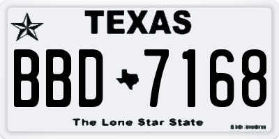 TX license plate BBD7168