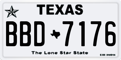 TX license plate BBD7176