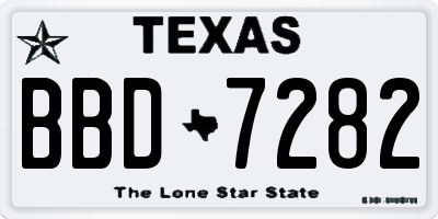 TX license plate BBD7282