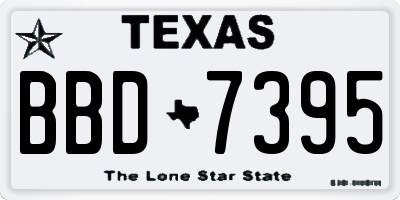 TX license plate BBD7395