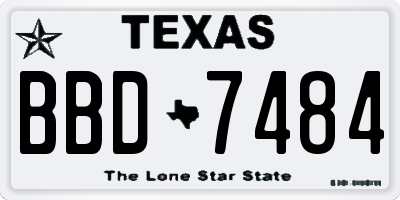 TX license plate BBD7484