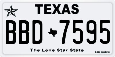 TX license plate BBD7595