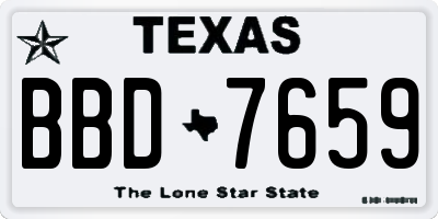 TX license plate BBD7659