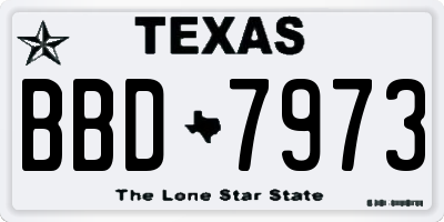 TX license plate BBD7973