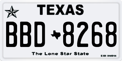 TX license plate BBD8268