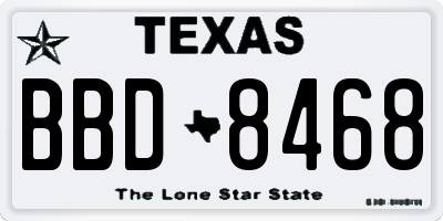 TX license plate BBD8468