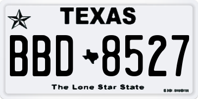 TX license plate BBD8527