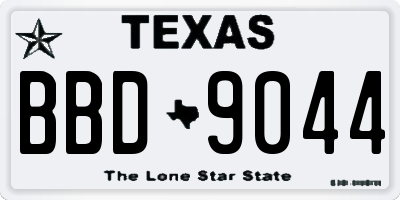 TX license plate BBD9044