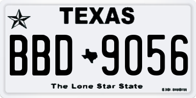 TX license plate BBD9056