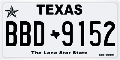 TX license plate BBD9152