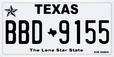 TX license plate BBD9155