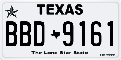 TX license plate BBD9161