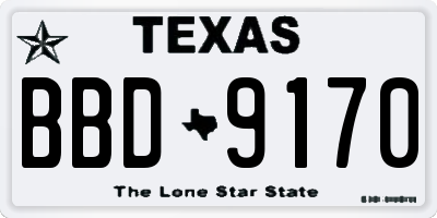 TX license plate BBD9170