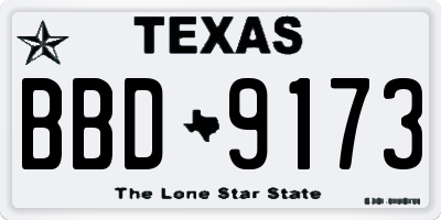 TX license plate BBD9173