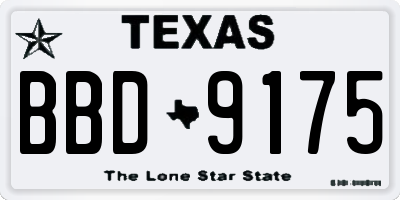 TX license plate BBD9175