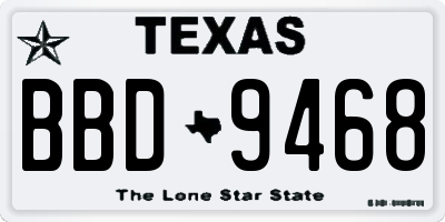 TX license plate BBD9468