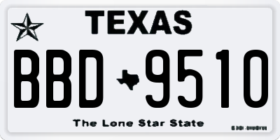 TX license plate BBD9510