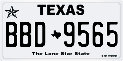 TX license plate BBD9565