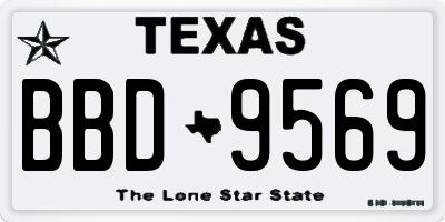 TX license plate BBD9569