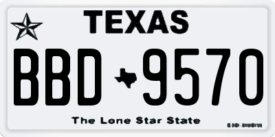 TX license plate BBD9570