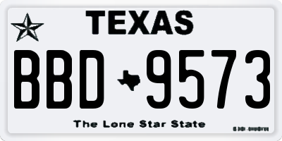 TX license plate BBD9573