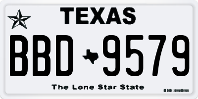 TX license plate BBD9579